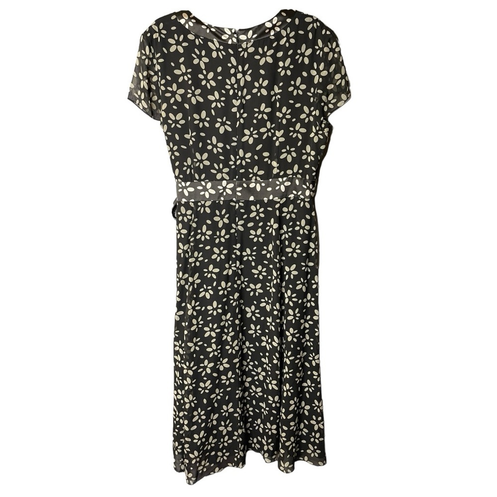 Talbots Pure Silk Floral Polka Dot Dress Sz 14 - Picture 2 of 5